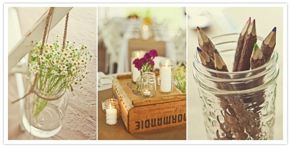 Jars were a simple but elegant theme throughout the entire event