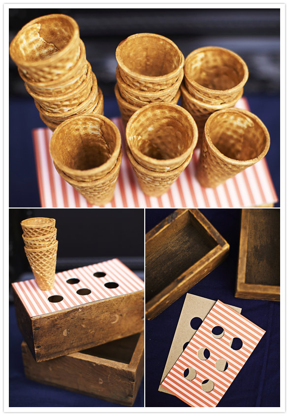 DIY ice cream cone holders for your wedding DIY Projects 100 Layer Cake