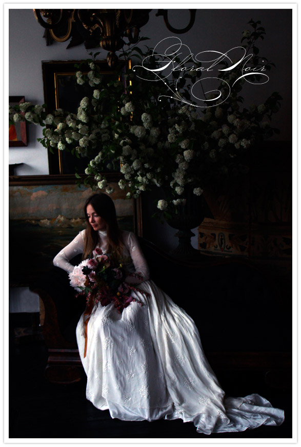 Dark and dramatic florals from Saipua and Nicolette Camille Wedding