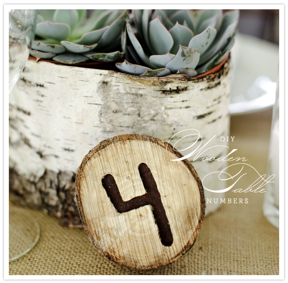 diy wooden table numbers Materials Downed wood we chose Aspen since it 