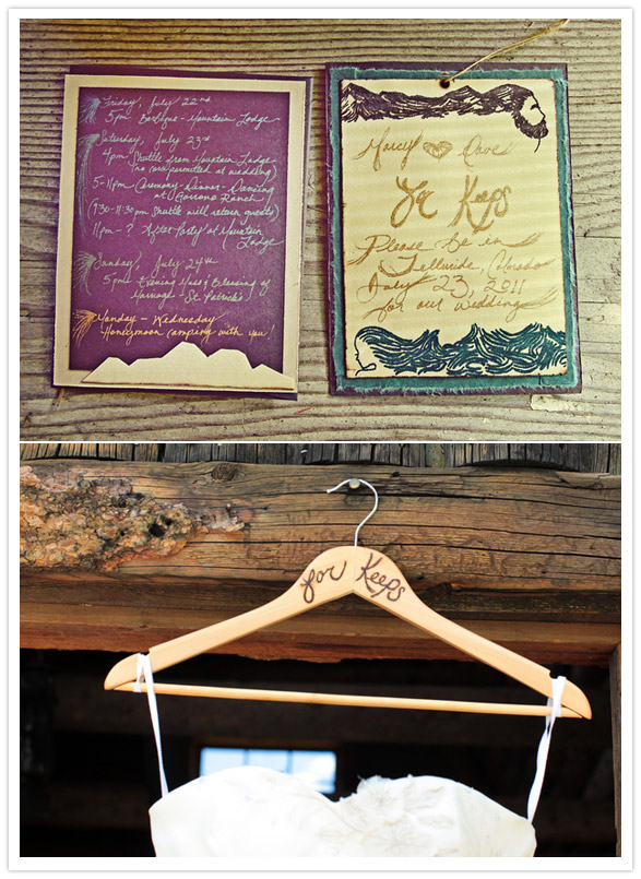 rustic handmade wedding Look closely at their invitations and you'll see