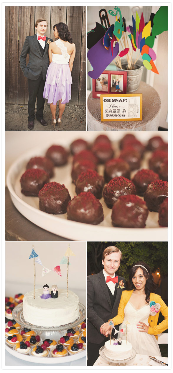 colorful-vintage-wedding-11 crafty vintage backyard wedding