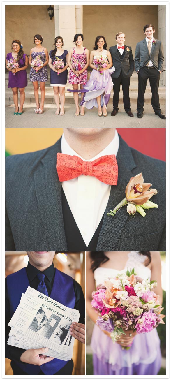 colorful-vintage-wedding-3 crafty vintage backyard wedding