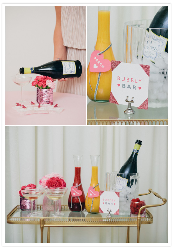 bridalshowermimosabubblybar This easy to move Bubbly Bar is the best