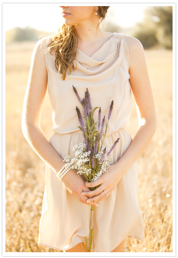 lavender cream engagement shoot 