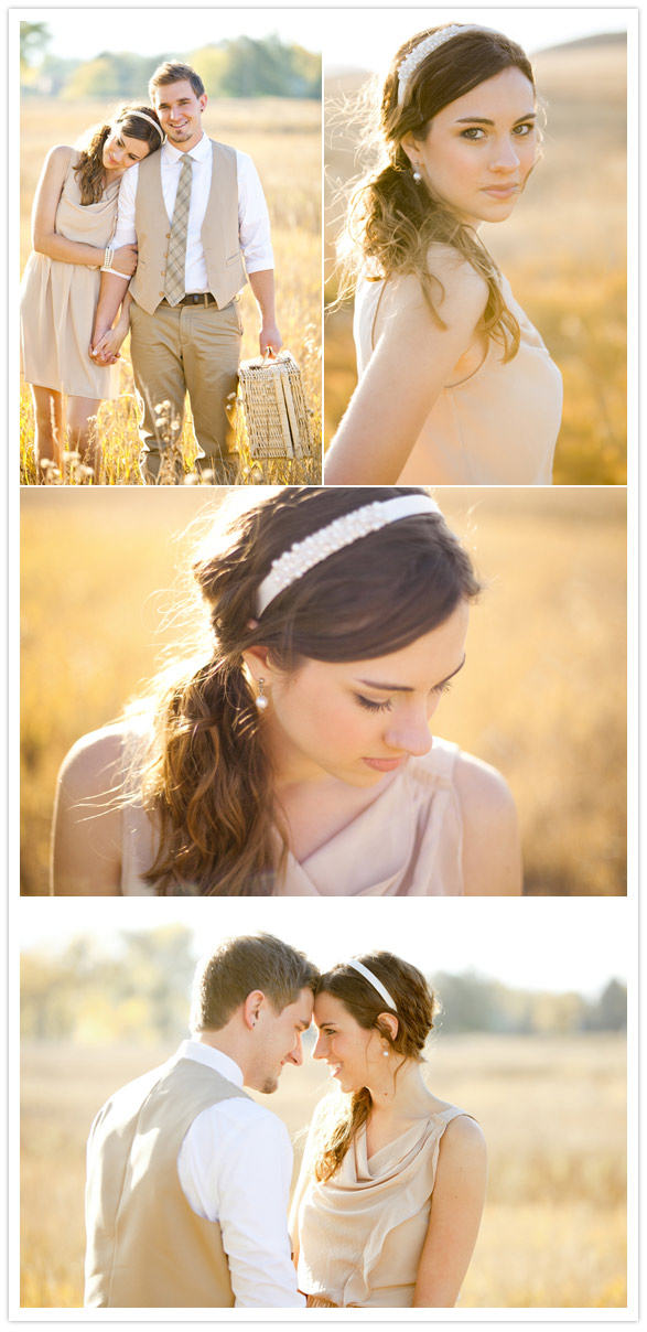 lavender cream engagement shoot 