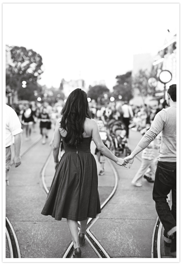 a disneyland engagement shoot