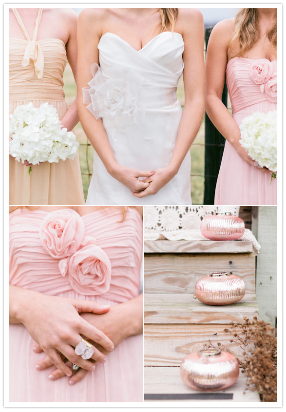 blush and pink bridesmaids dresses blush wedding reception decor