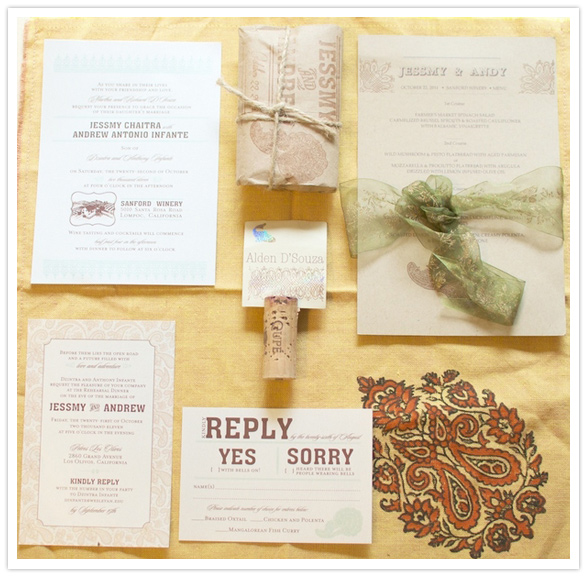 indian themed wedding invitations Gorgeous invitation suite by Prim and 
