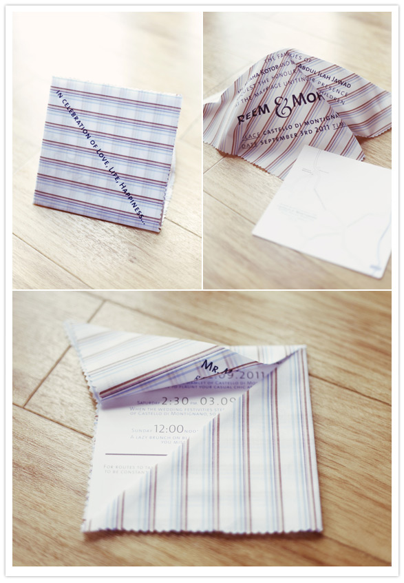 Oh how we love the invitations Reem designed