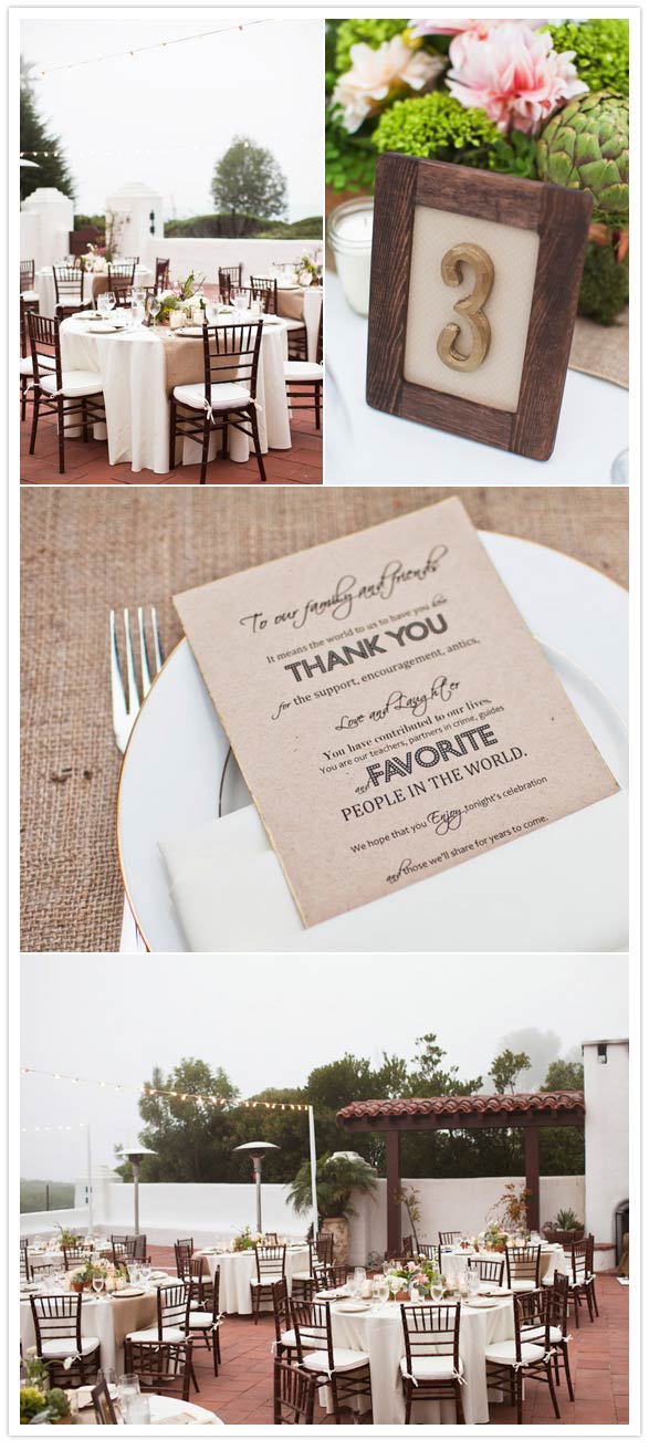 Silvia printed and goldpaintdipped the thank you menu cards that were 