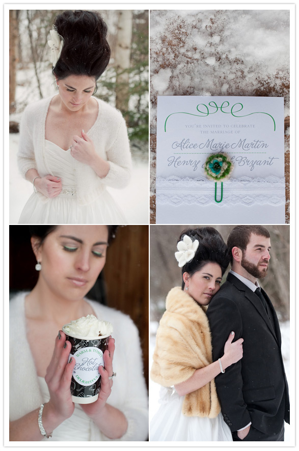 winter wedding decor inspiration The couple featured in this shoot 
