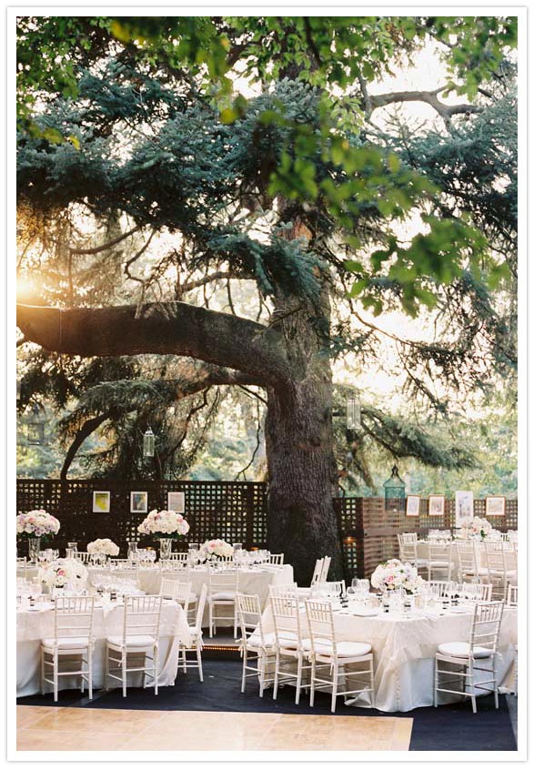 elegant outdoor reception Kinda does feel like a magical tree house right