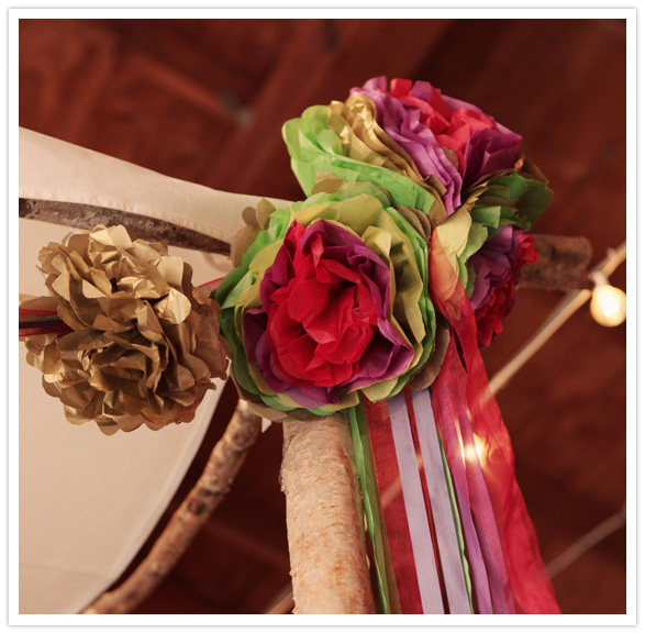 paper poms for wedding ceremony Tissue paper poms are such a fun an 
