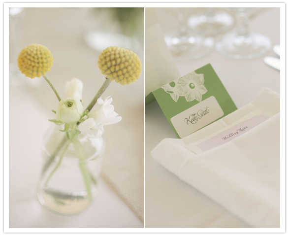 billy ball wedding decor Rebecca made the place cards using paper from