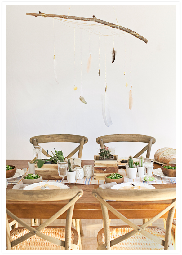 Bohemian table-scape Bohemian table-scape for a modern baby-shower.