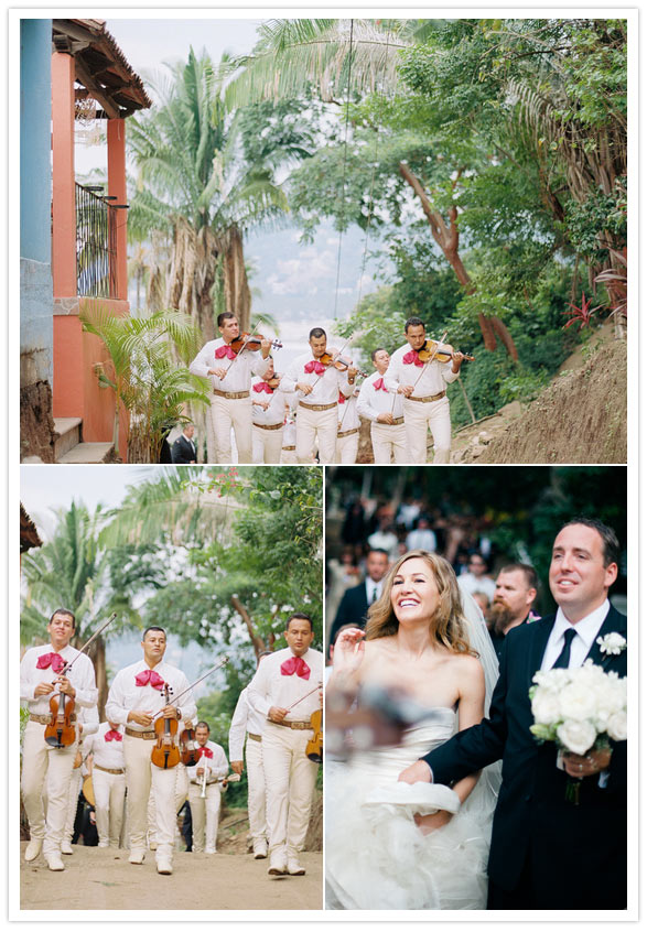 sayulita mexico wedding The mariachi led the way from the ceremony to the 