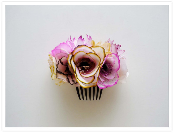 paper flower hair piece