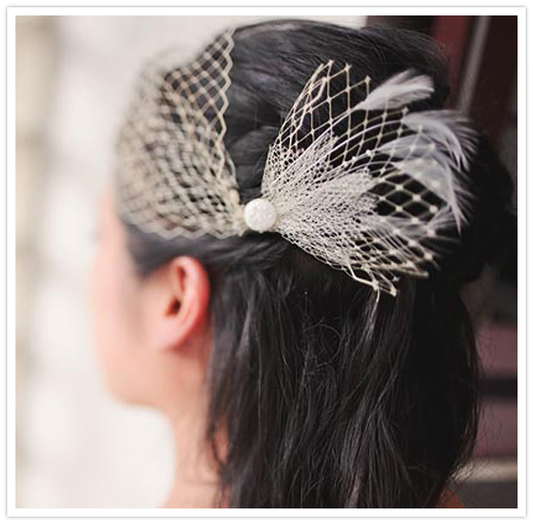 feather veil embellishment feather veil embellishment
