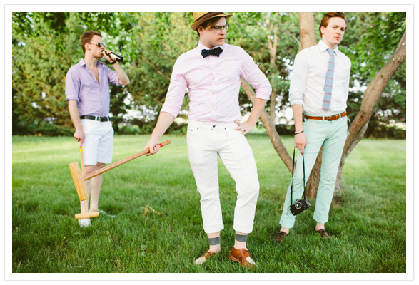 Farmhouse Anniversary Party Croquet at a party