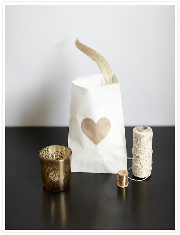 100 Layer Cake gold heart bags