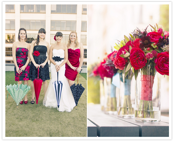 fun umbrella-inspired bridesmaids portrait fun umbrella-inspired bridesmaids portrait