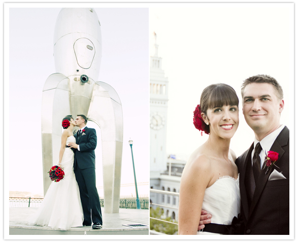 modern san francisco wedding with red florals modern san francisco wedding with red florals