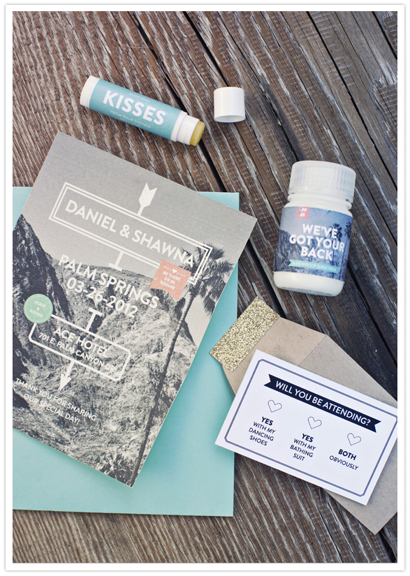 palm springs wedding invite