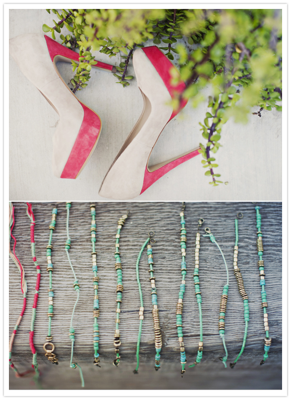 bright wedding accessories