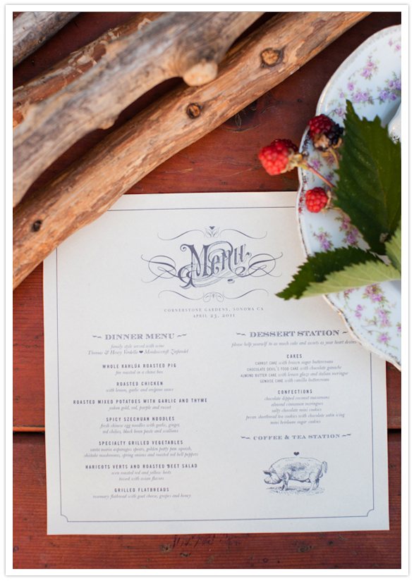 custom-designed menus custom-designed menus