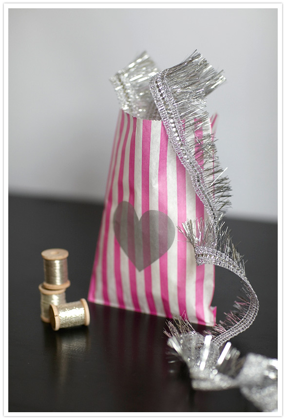 100 Layer Cake silver heart bags