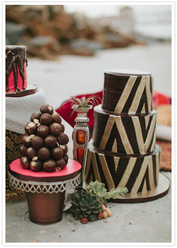 gold chevron decorated chocolate wedding cake gold chevron decorated chocolate wedding cake