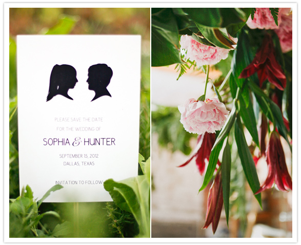 man and woman silhouette invites