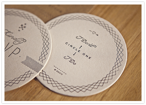 circular RSVP cards