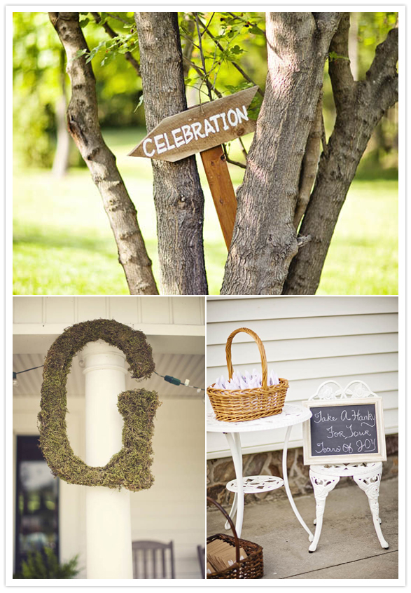 garden wedding decorative accents