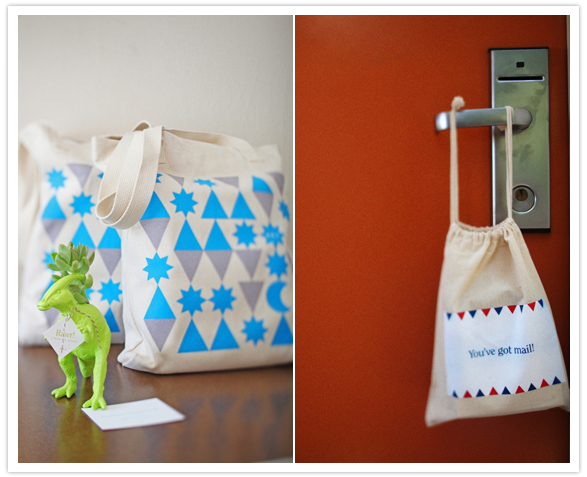 quirky wedding guest gifts and totes