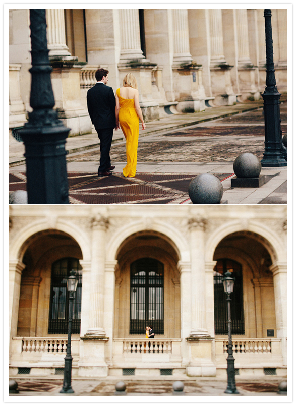 vibrant yellow floor length dress