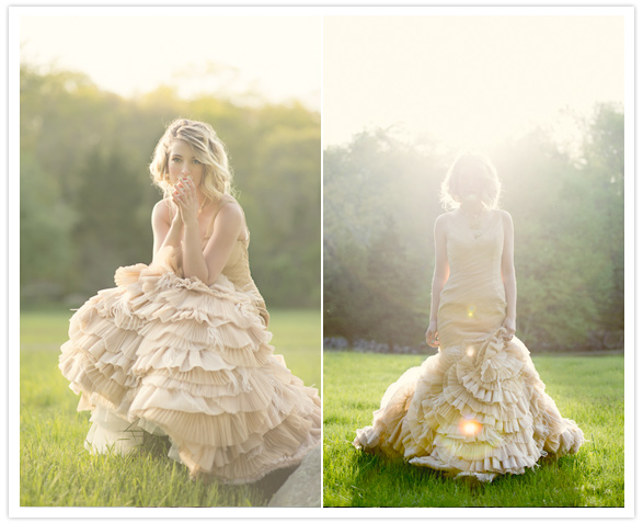mermaid ruffled beige wedding dress mermaid ruffled beige wedding dress