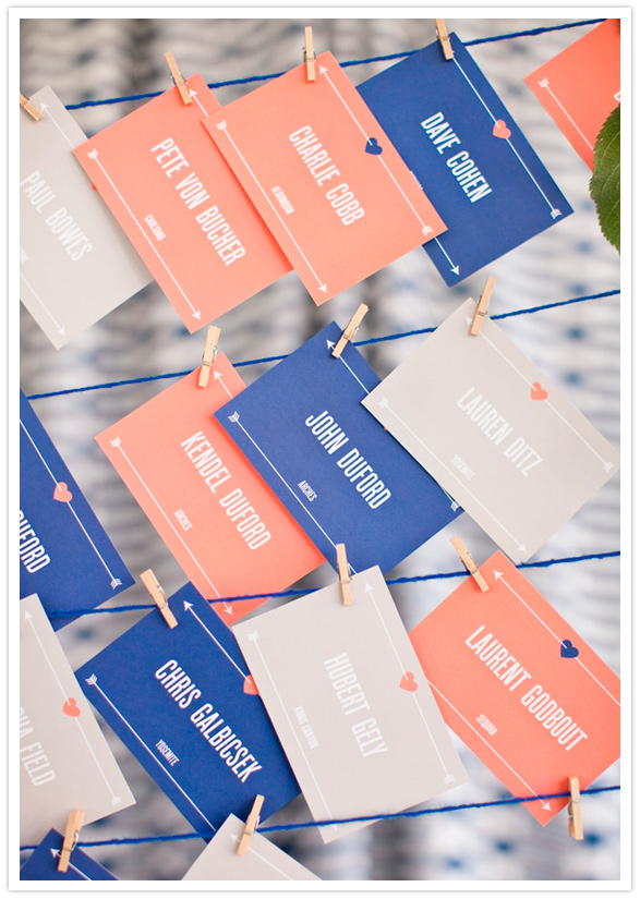 escort card garlands