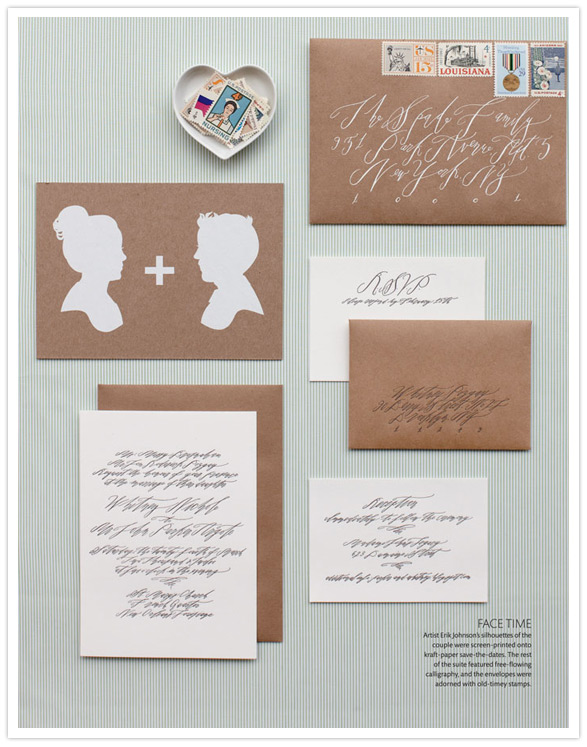 Letterpress calligraphy invitations 