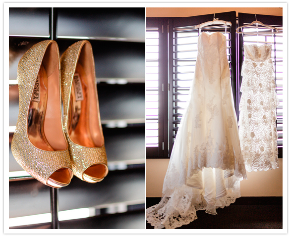 San Patrick Clamor wedding dress and Sue Wong reception dress San Patrick Clamor wedding dress and Sue Wong reception dress