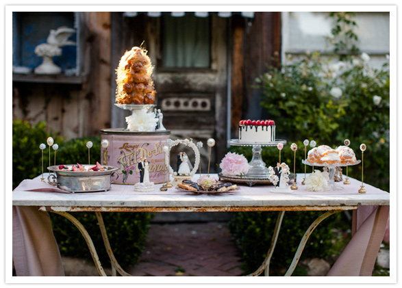 rustic dessert table