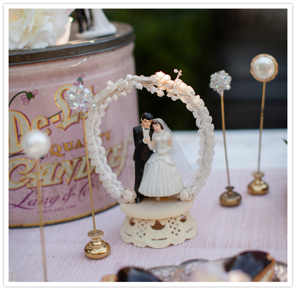 vintage cake topper