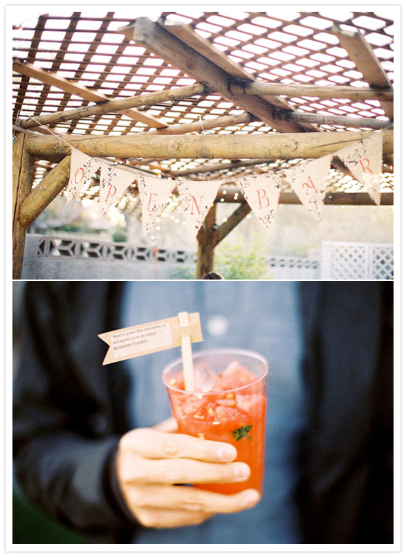 "open bar" bunting garland "open bar" bunting garland