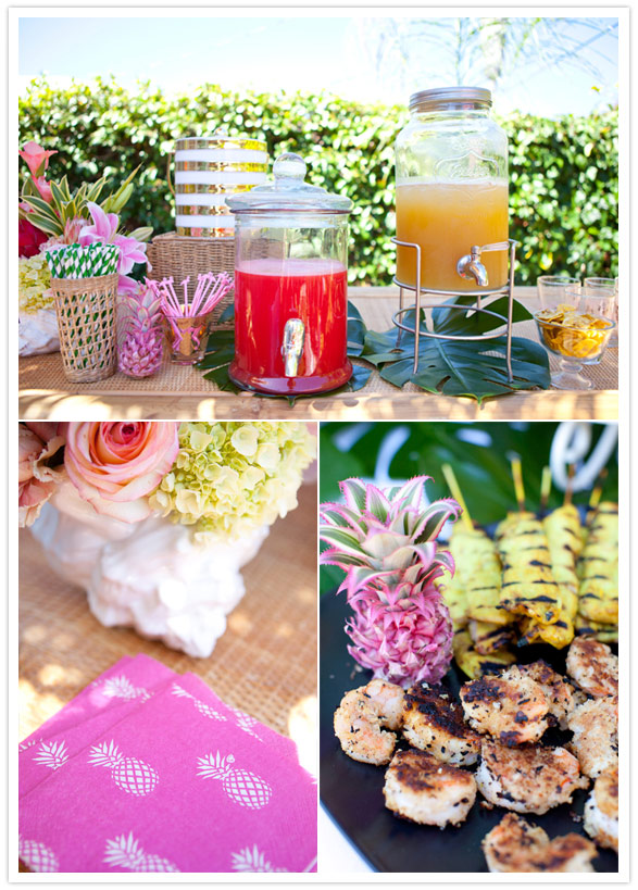 Amanda's tiki bridal shower Bachelorette + Shower 100 Layer Cake