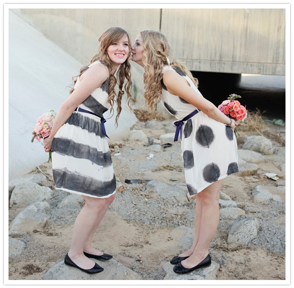 Chantelle black striped and polka dot water color dresses Chantelle black striped and polka dot water color dresses