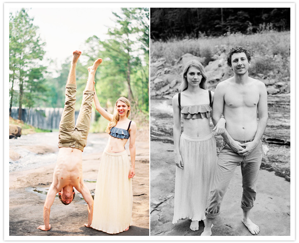 rocky creekside engagement session