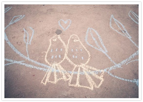 love birds chalk drawing love birds chalk drawing