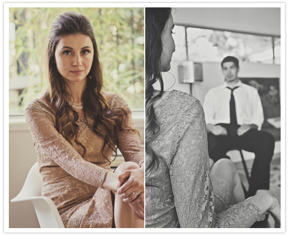 brown lace dress and loose waves brown lace dress and loose waves