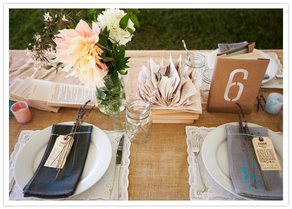 book-themed table decor book-themed table decor